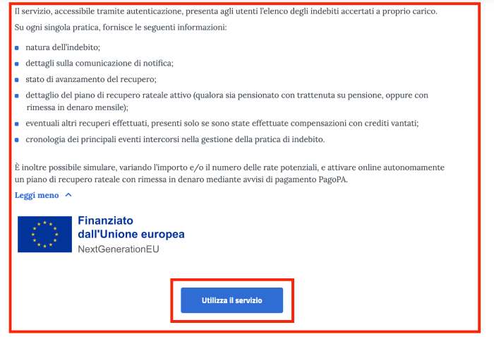 Servizio INPS Visualizzazione indebiti per controllare somme da restituire