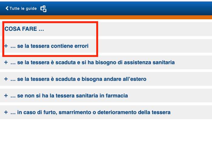 Come correggere i dati errati della Tessera Sanitaria e del codice fiscale